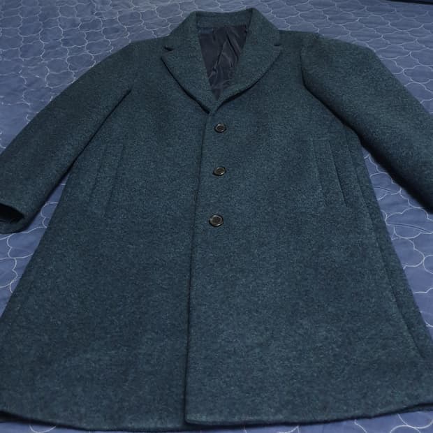 마인드브릿지 모직 롱코트 다크블루 (95)