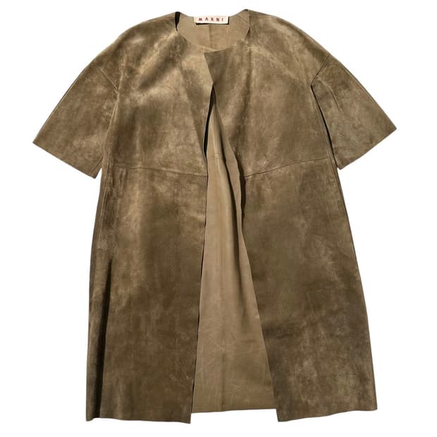 (매장판) 마르니 카우레더 스웨이드 코트