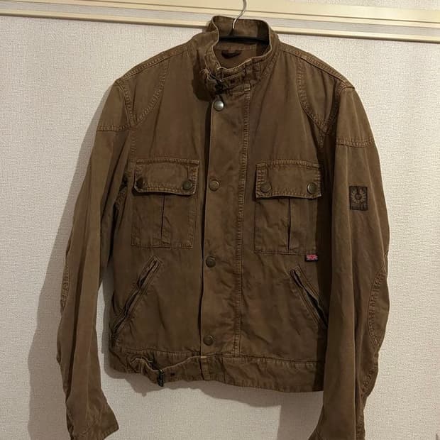 이태리 벨스타프 캔버스 라이더 쟈켓