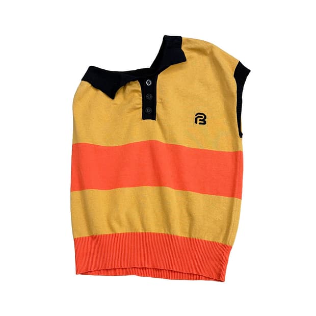 헤븐 바라간 원숄더 니트 베스트