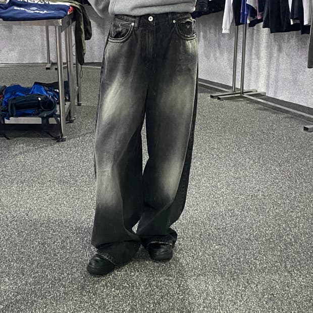 OOTJ 워싱 와이드 팬츠 B2154