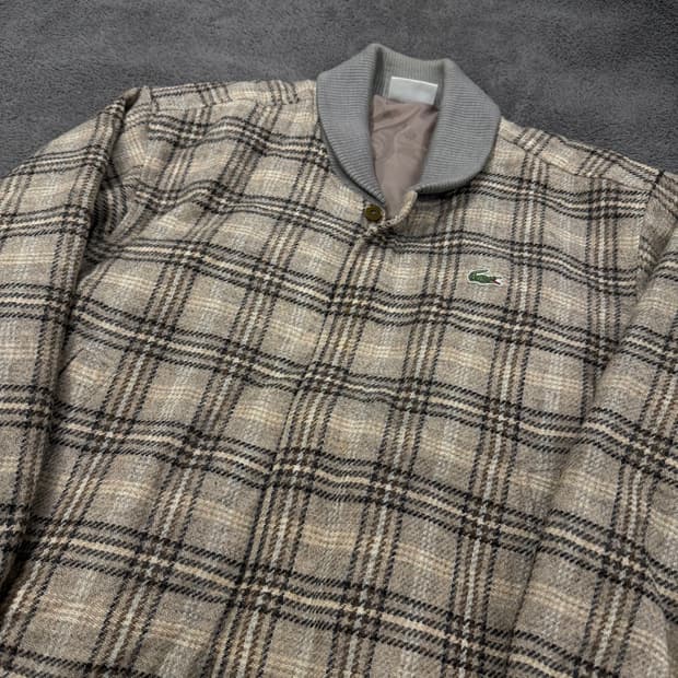 [정품/105] 라코스테 올드스쿨 울 블루종 자켓