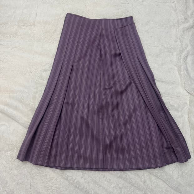 체리퀴리 플리츠 롱 스커트