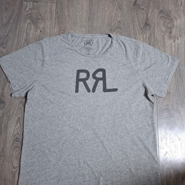 L RRL 랜치로고 반팔티 그레이 US 제조