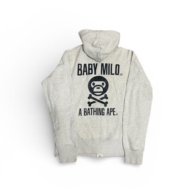 M) 베이프 베이비마일로 백 로고 프린팅 후드 집업