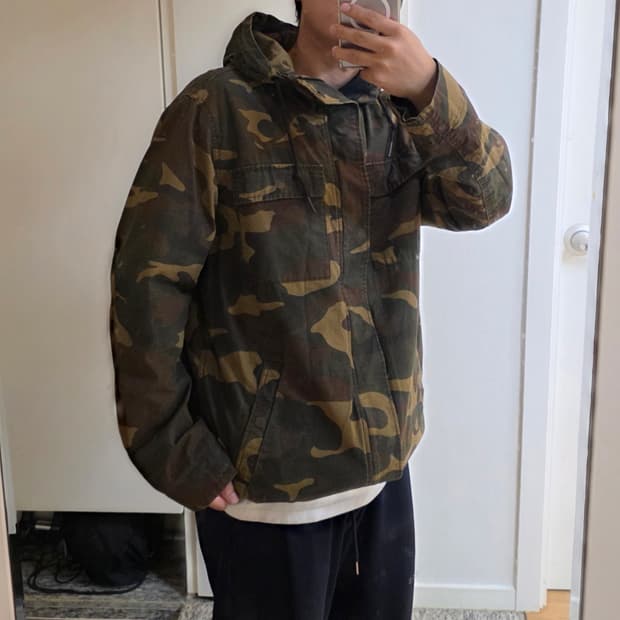 카모 자켓 카모 야상 자켓 105 밀리터리 자켓 자라 zara 자켓 XL