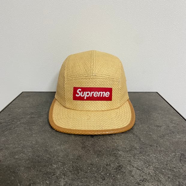 (OS) 슈프림 박스로고 캠프캡 모자 라탄 탄