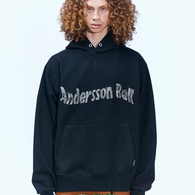 앤더슨벨 로고 자수 후드티