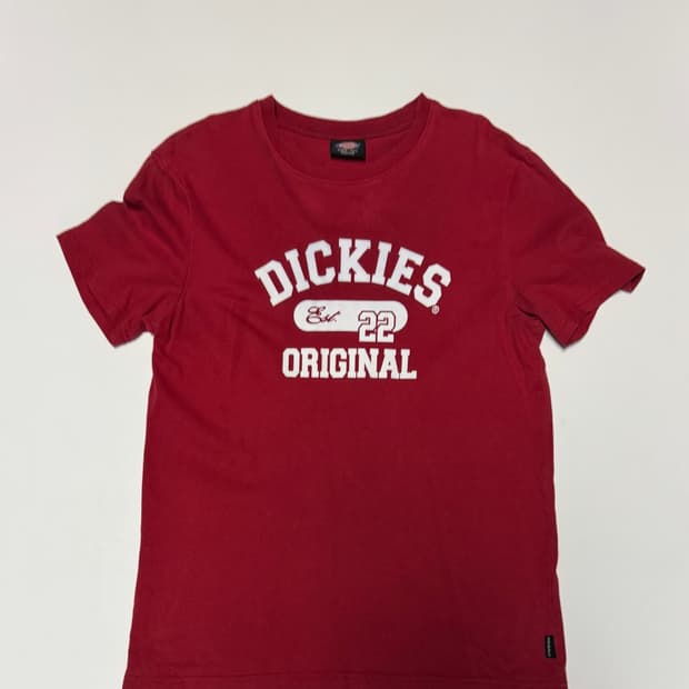 디키즈 Dickies 오리지널 로고 반팔 티셔츠 M 레드