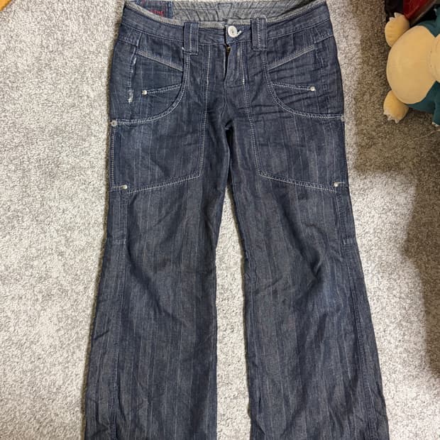 90s 마리떼 프랑소와 저버 로우웨스트 부츠컷진