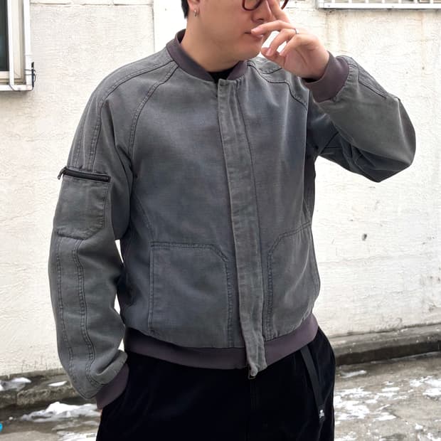 00's 아르마니 익스체인지 코튼 봄버 자켓