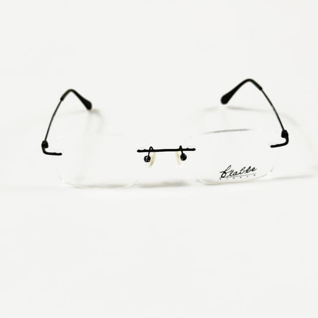 FIABLE 무테 스퀘어 블랙 메탈 빈티지 안경