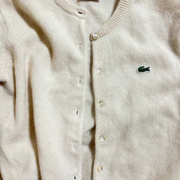 라코스테 아이보리&베이지 가디건