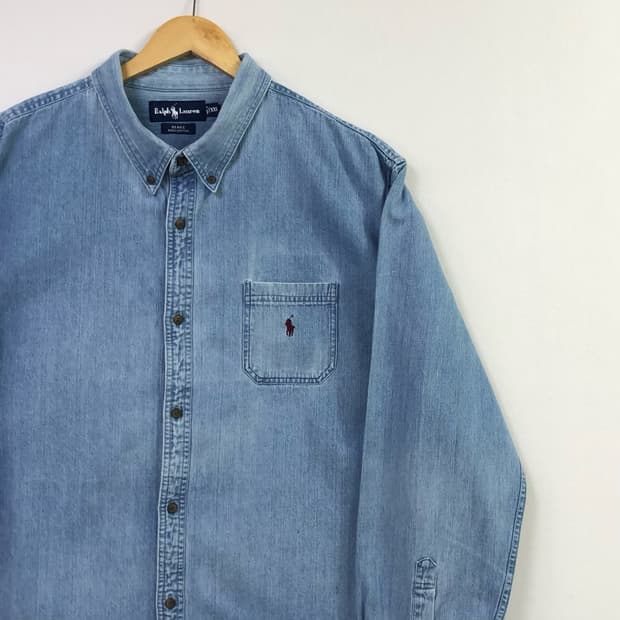 Xxl 폴로 데님 셔츠