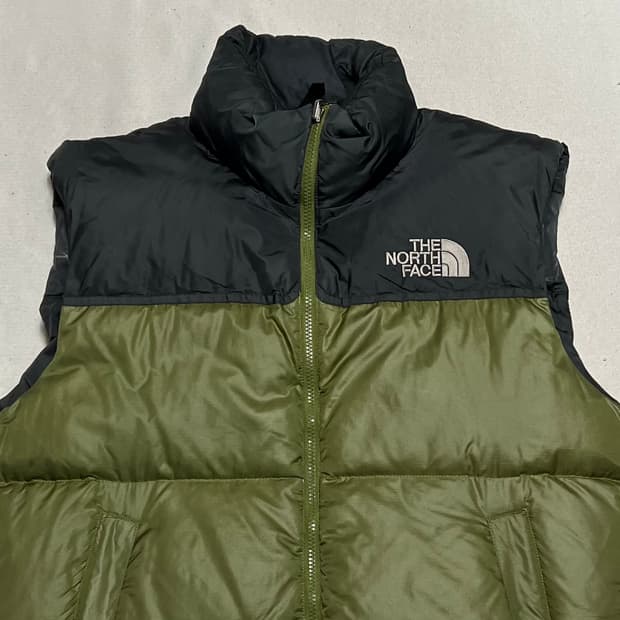 95 노스페이스 눕시 700 카키 패딩 베스트