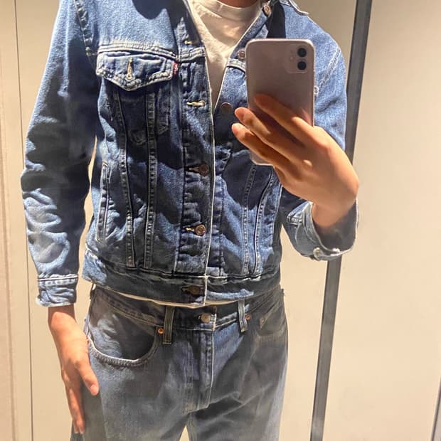 개간지 리바이스 청자켓