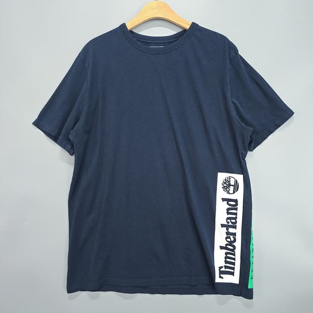 팀버랜드(Timberland) 프린팅 반팔 티 네이비 L