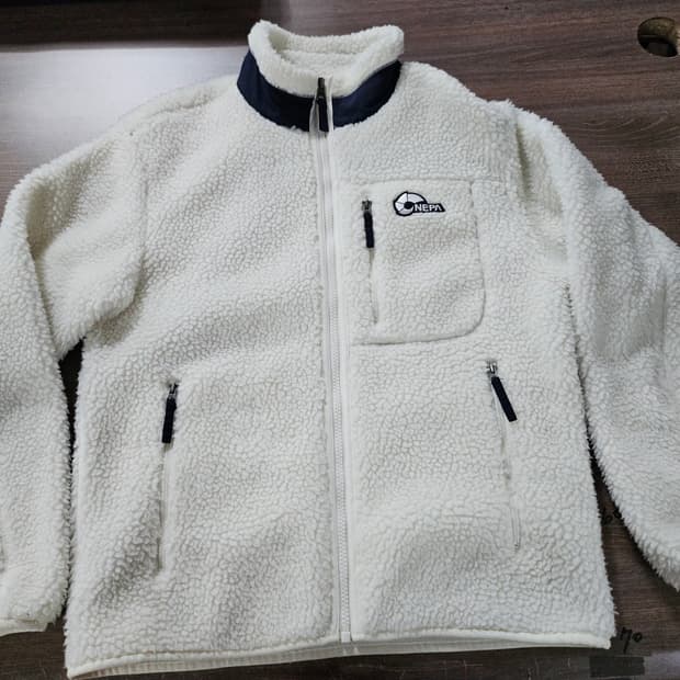 네파 아이보리 뽀글이 플리스 자켓  90  XS