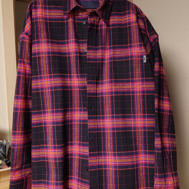 [48] 준지 23FW 플란넬 루미핏 레드 체크 셔츠