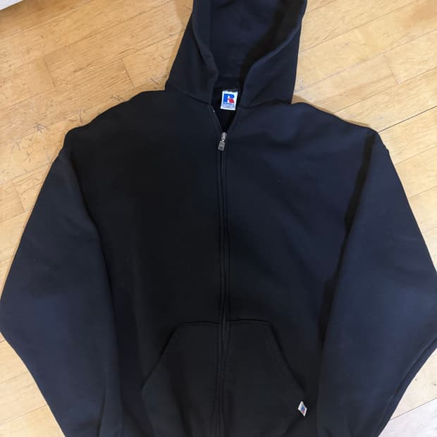 빈티지 90s 러셀 애슬레틱 후드집업 XXL 블랙