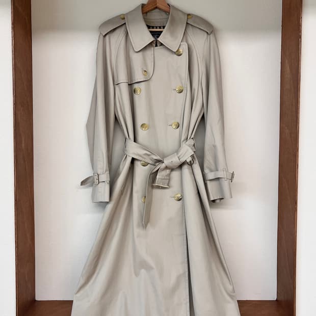 빈티지 버버리 더블 트렌치 코트 (베이지)
