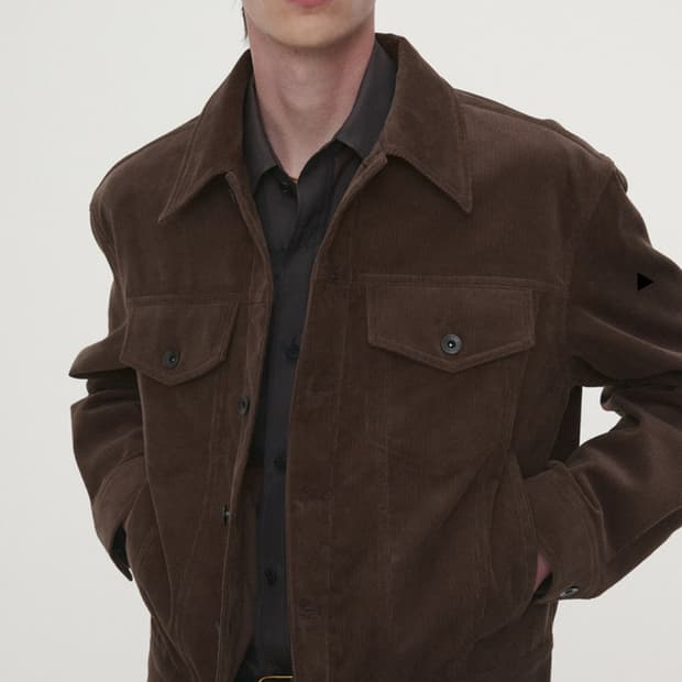 토니웩 브라운 코듀로이 트러커 L