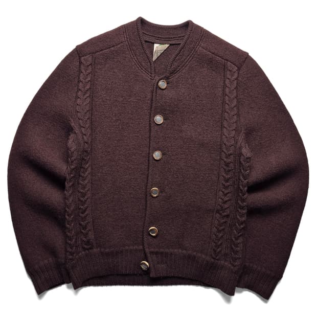 [S] 빈티지 케이블 버튼 가디건
