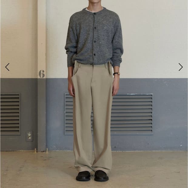 STU 턱 팬츠 베이지