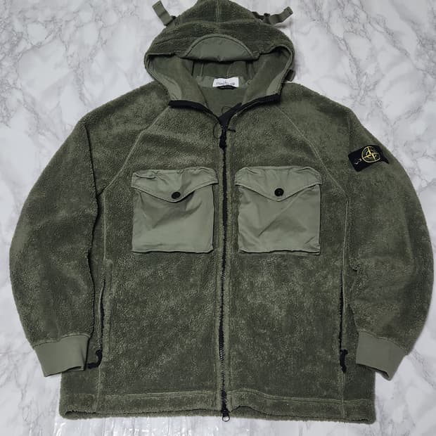 새상품 스톤아일랜드 21FW 후리스 카키 자켓