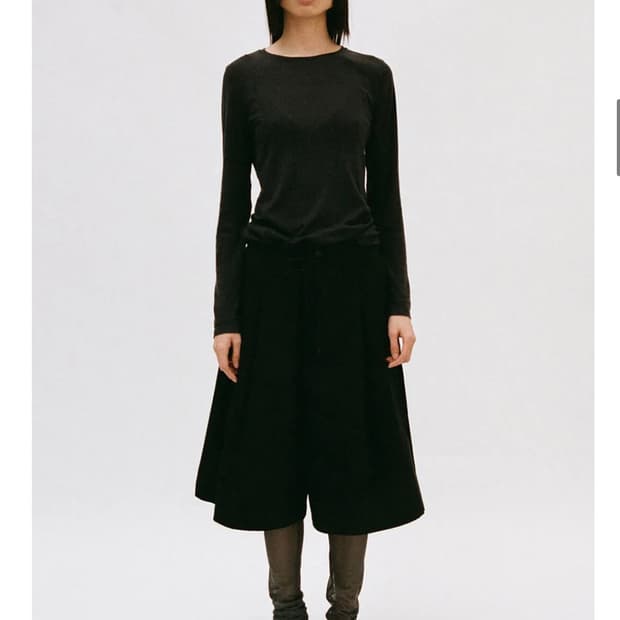 Lfm wide capri pants (black) s