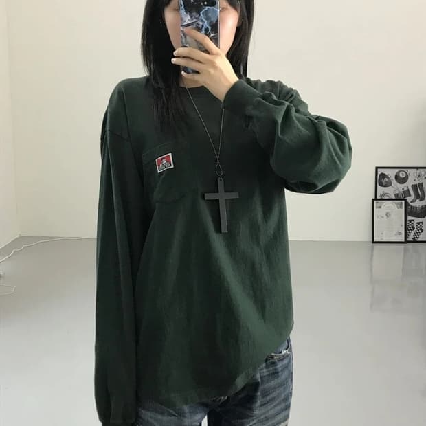 벤데이비스 롱 슬리브 긴팔 티 그린