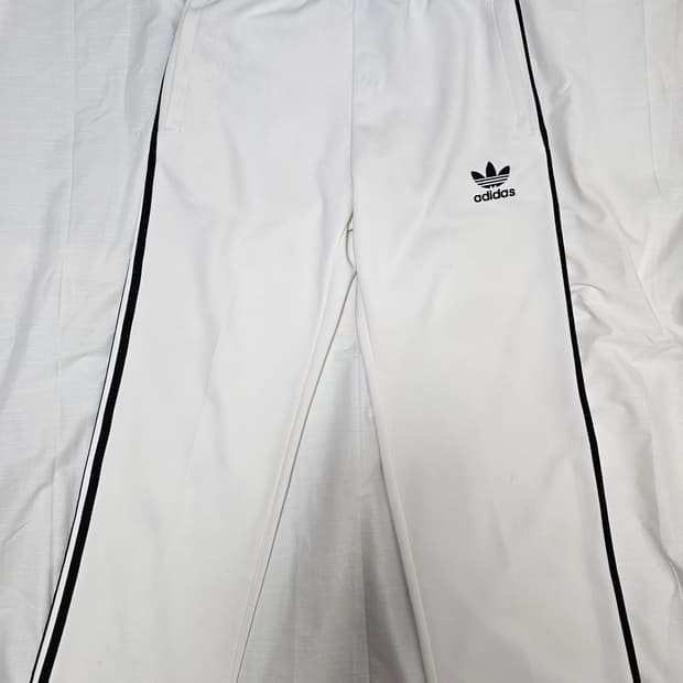 아디다스 삼선 트랙 팬츠 화이트 M