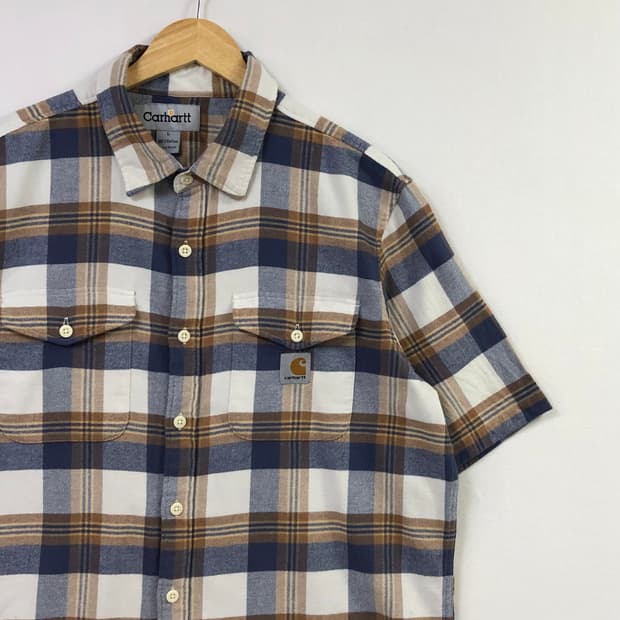 L 칼하트 체크 워크 셔츠
