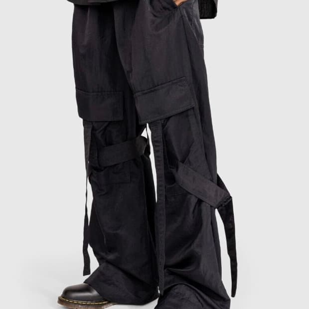 드리스반노튼 나일론 스트랩 팬츠