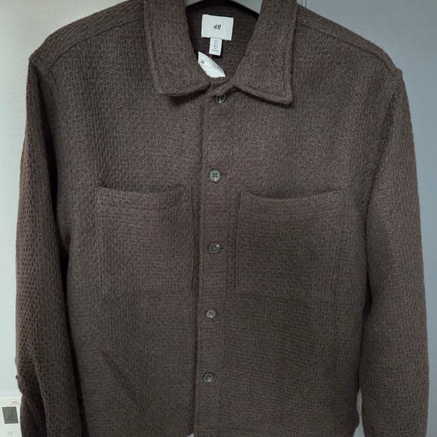 (새상품) 남자 울자켓 브라운 100,105 XL 판매합니다.H&M