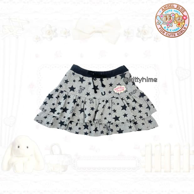 Angle blue 엔젤블루 헤이세이깔 별 캉캉스커트 조지후쿠 팝갸루키치