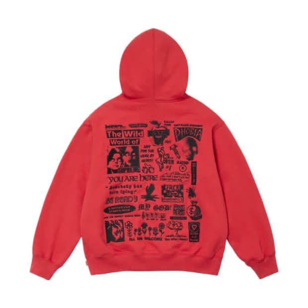 [M] 24FW 슈프림 와일드 자수 후드티