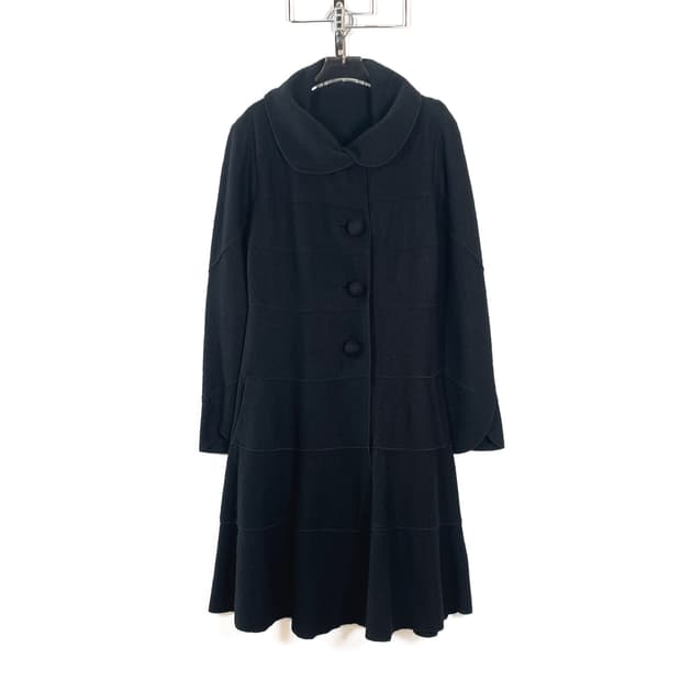 빈티지 라운드 카라 울 코트