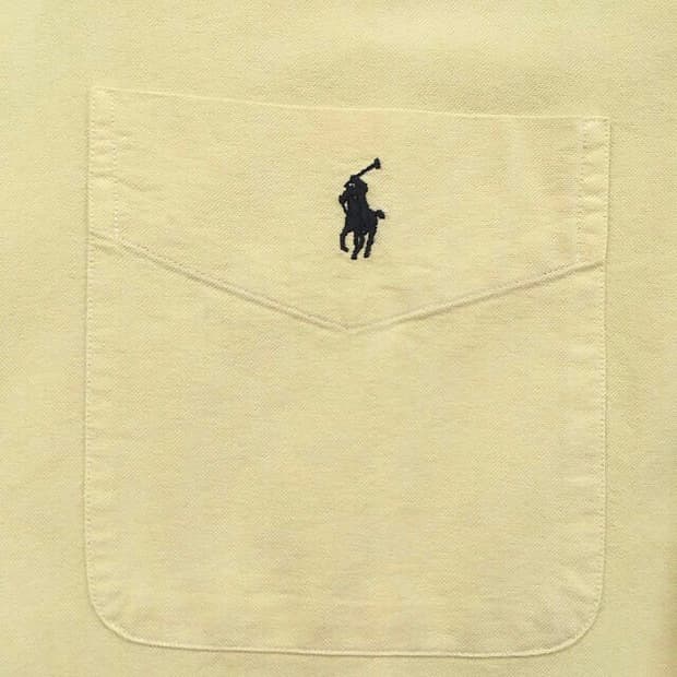 90s Butter-yellow oversized b.d bigshirt