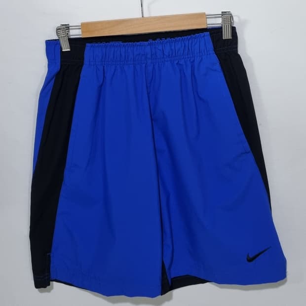 S ) 나이키 블루+블랙 우븐 반바지