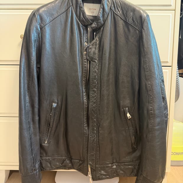 AND Z 웨스턴 무드 2WAY 램스킨 양가죽 바이커 레더 자켓 is