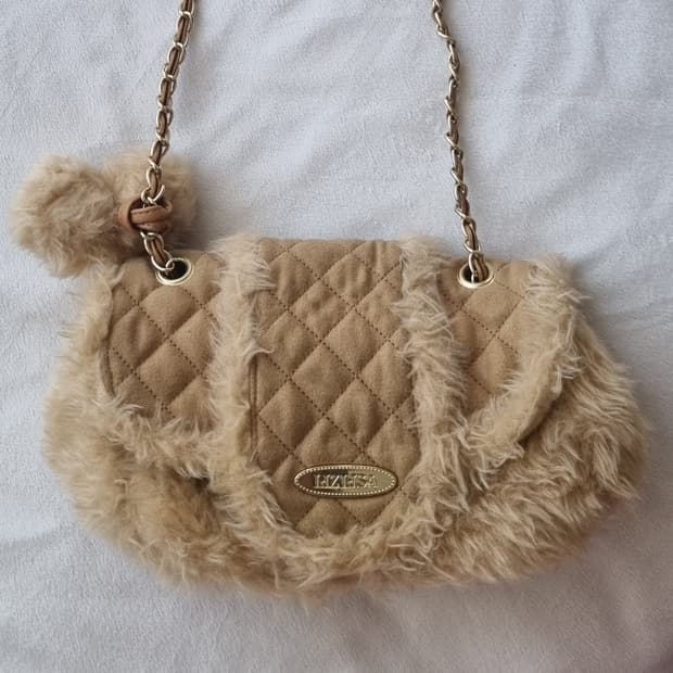 빈티지 리즈리사 갸루 퍼 폼폼 가방 