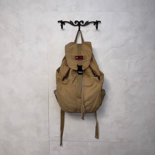 Lifeguard beige multi pocket backpack 