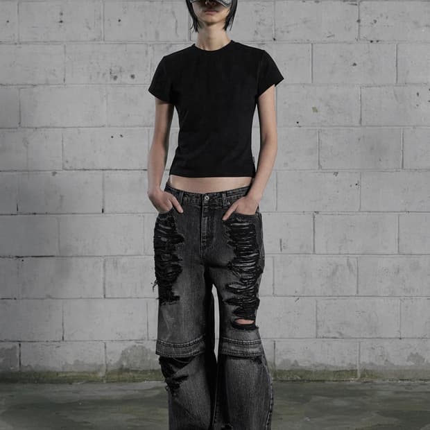 보헴서 오픈니 와이드 진 그레이 s