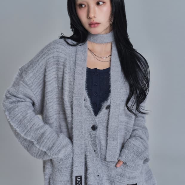 애즈온 루카 타이 가디건 LUCA TIE CARDIGAN