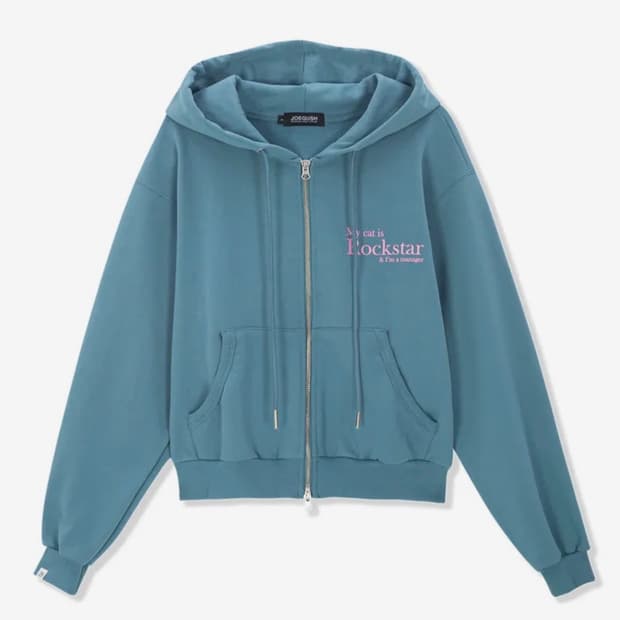 JOEGUSH 마이 캣 이즈 락스타 후드집업 1사이즈