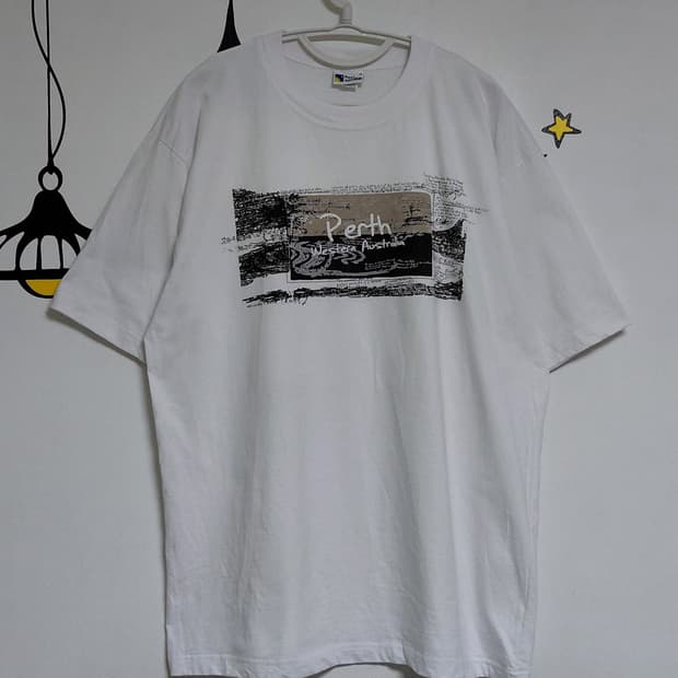 [XL] 00s 빈티지 Purely Australian 퍼스 그래픽 티