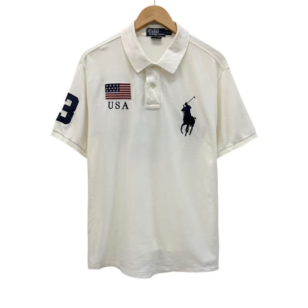 00s 폴로 빅포니 USA 성조기 반팔 피케티 (2XL)