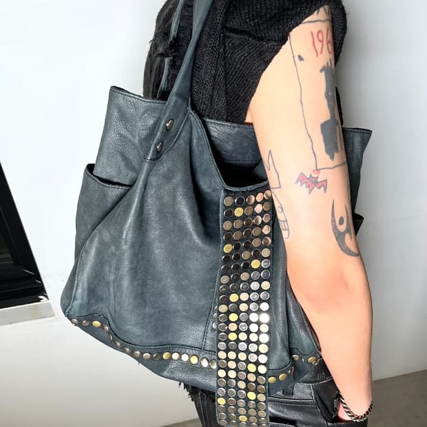 Stud Detail Leather Bag