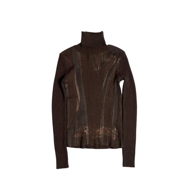 Krizia jeans 그라데이션 프린티 터틀넥 니트 (italy)  